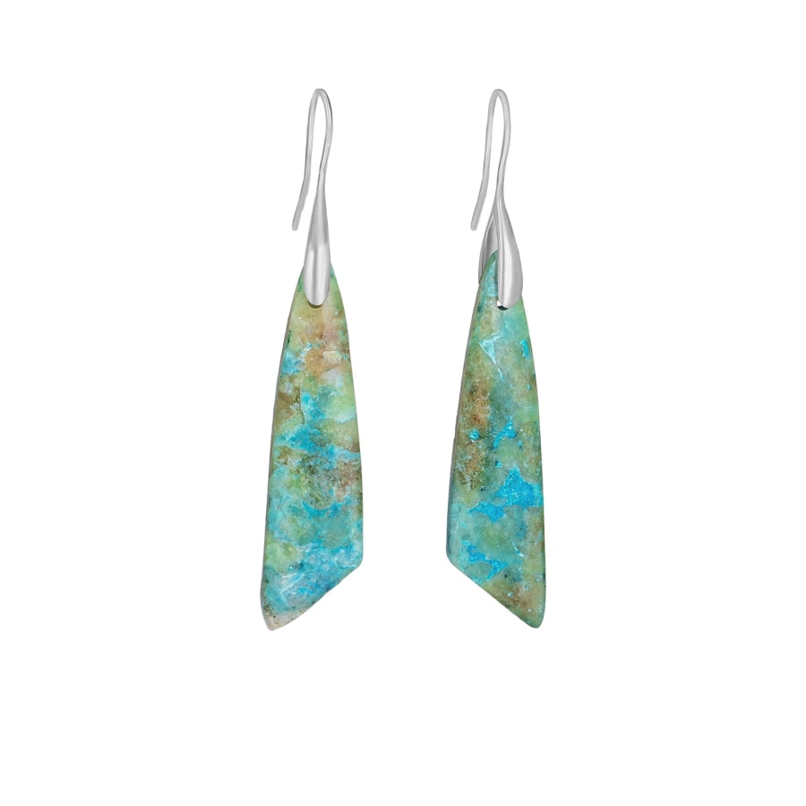 Natural Amazonite Dangle Earrings Jewelry > Gemstone