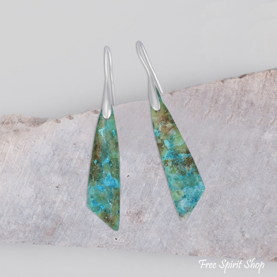 Natural Amazonite Dangle Earrings Jewelry > Gemstone