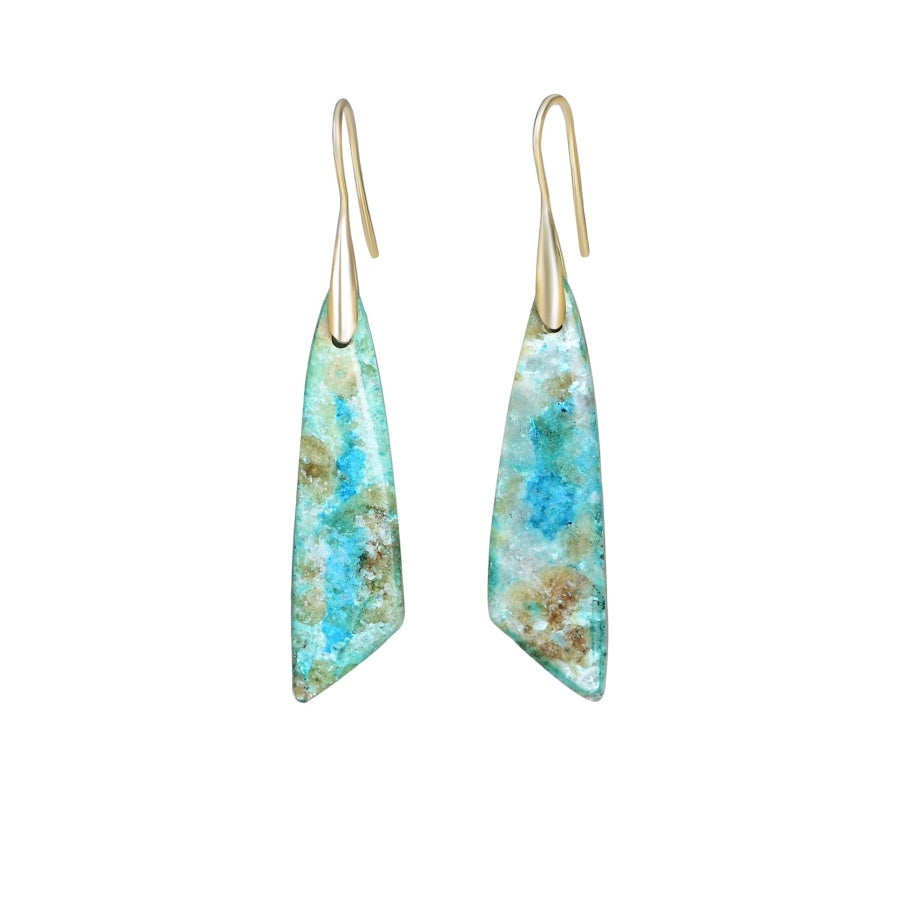 Natural Amazonite Dangle Earrings Jewelry > Gemstone