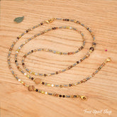 4-in-1 Natural Picture Jasper Clover Beaded Chain