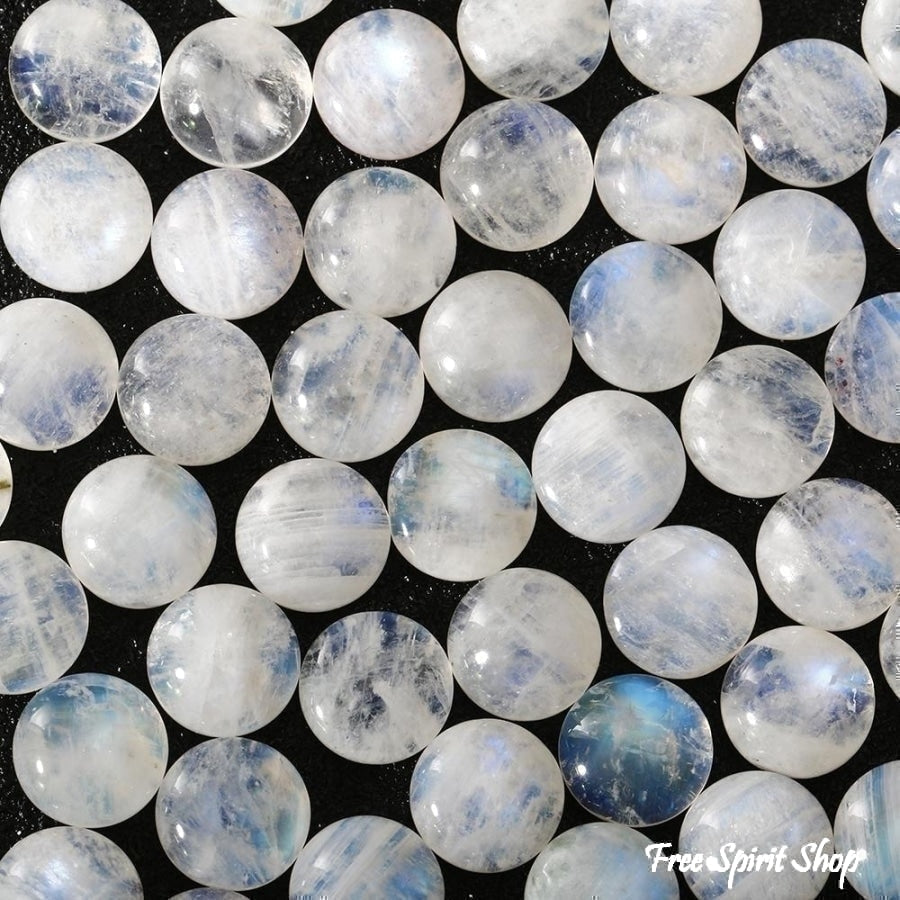 925 Silver Natural Moonstone Round Boho Ring - Free Spirit Shop