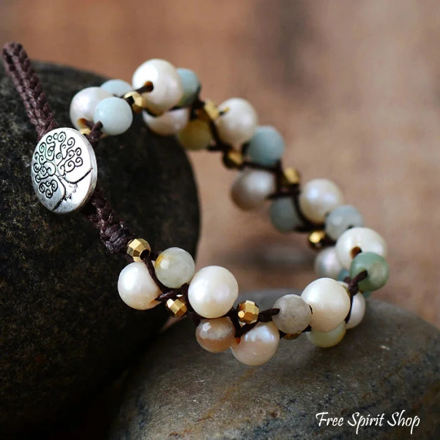 Natural freshwater pearl deals bracelet