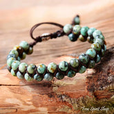 Handmade Natural African Turquoise Braided Bead Bracelet