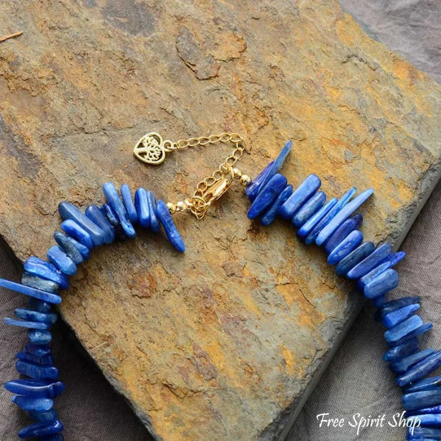 Handmade Blue Kyanite Choker Necklace