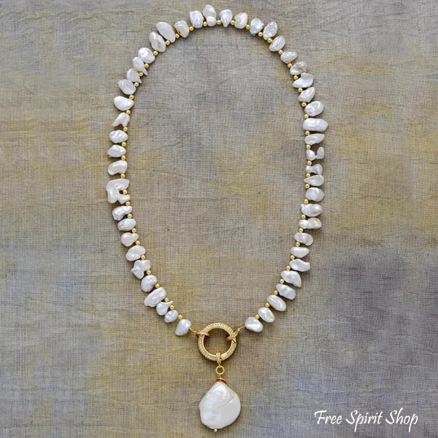 Natural Irregular Freshwater Pearl Necklace