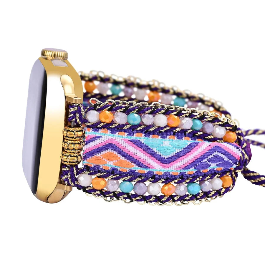 Desert Bloom Beaded Nylon Apple Watch Band