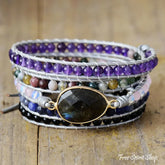 Natural Labradorite Sodalite Indian Agate Wrap Bracelet Jewelry > Gemstone Bead