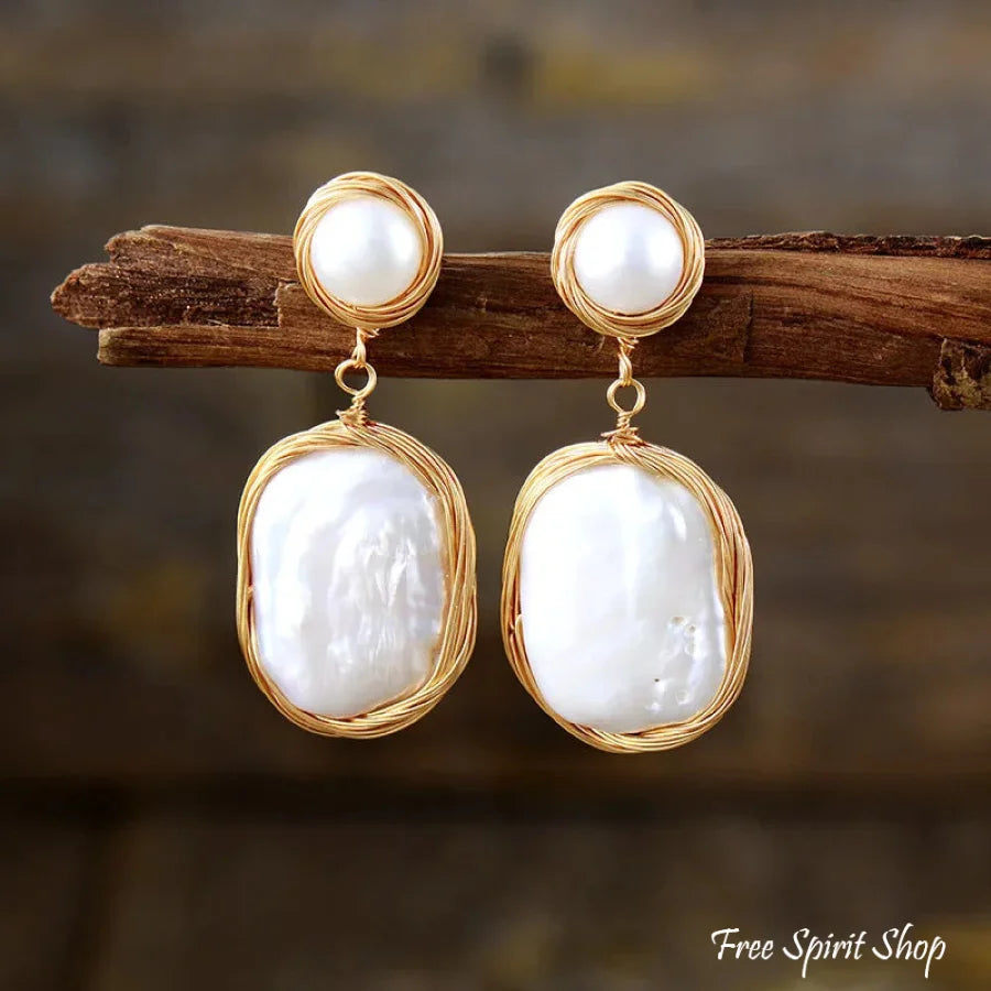 Natural Freshwater Pearl earrings 2024