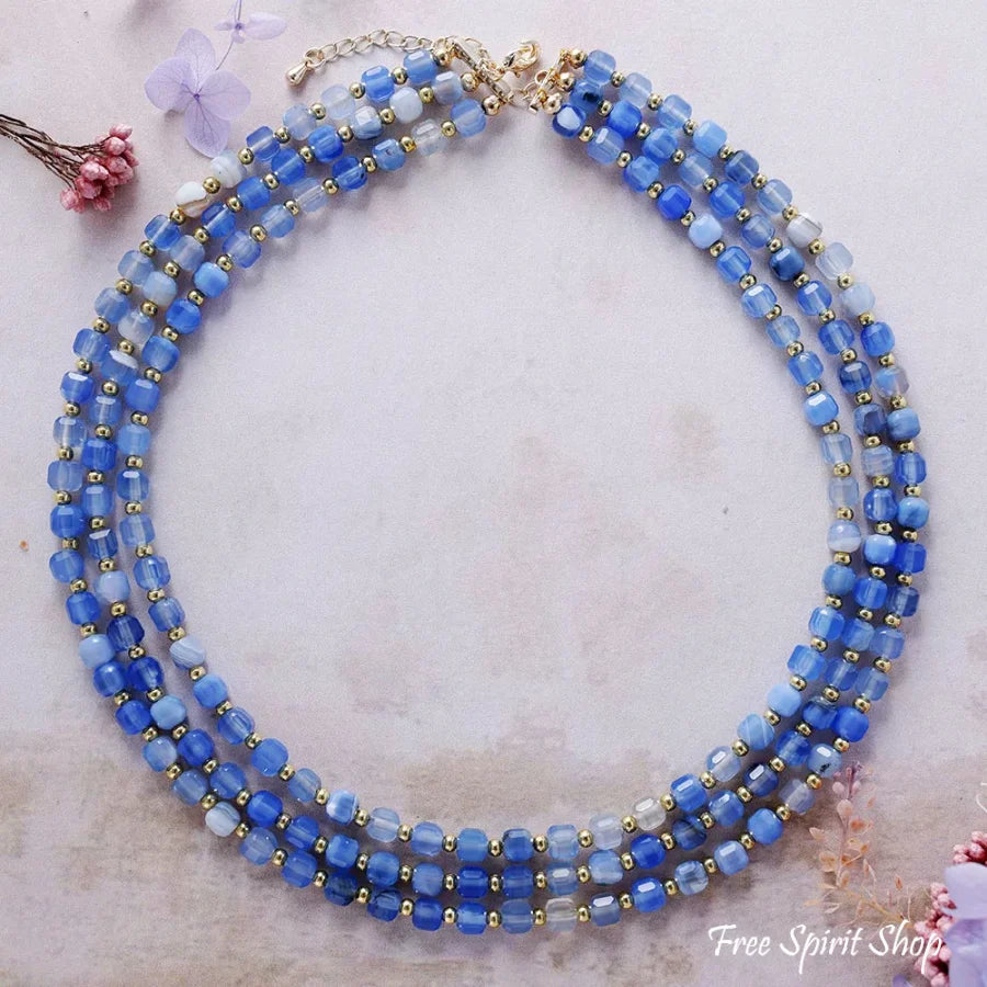 Turquoise Jade Beaded Multi Strand Necklace Jade