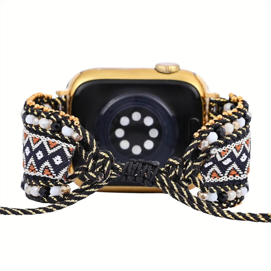 Savanna Noir Tribal Woven Nylon Apple Watch Band