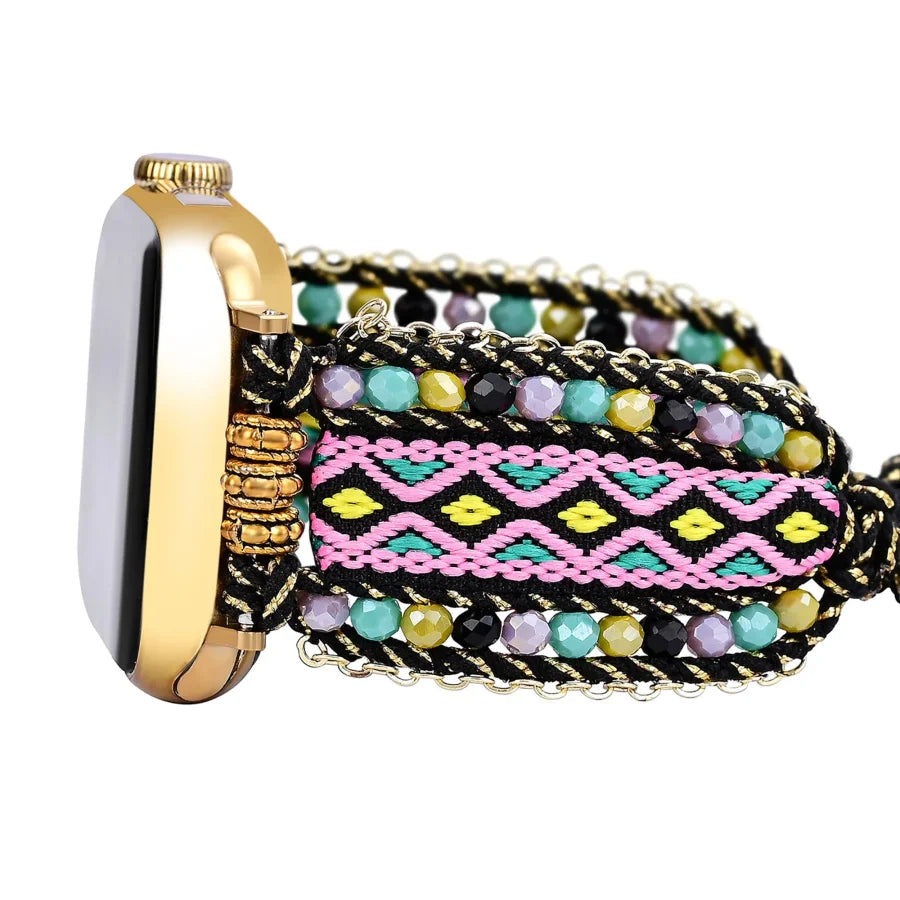 Aztec Dream Beaded Nylon Apple Watch Band