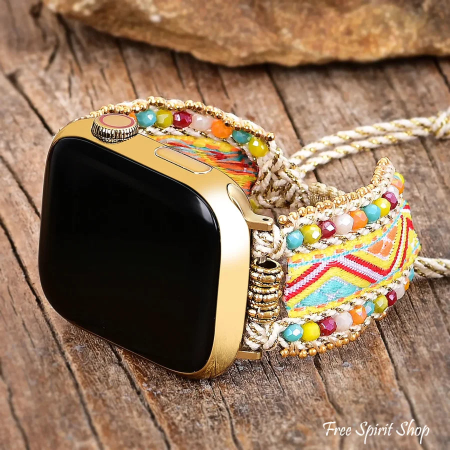 Boho Fiesta Braided Nylon Apple Watch Band display picture 3