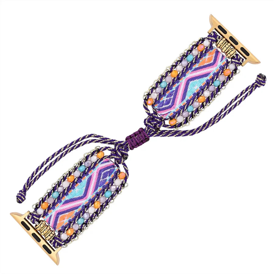 Desert Bloom Beaded Nylon Apple Watch Band