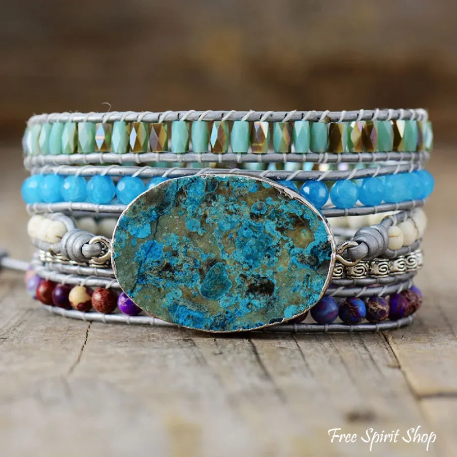 Ocean jasper wrap bracelet discount