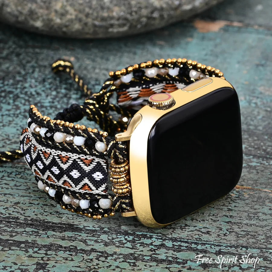 Savanna Noir Tribal Woven Nylon Apple Watch Band