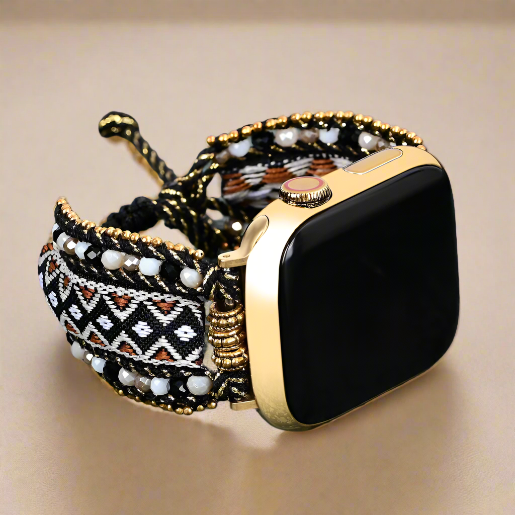Savanna Noir Tribal Woven Nylon Apple Watch Band