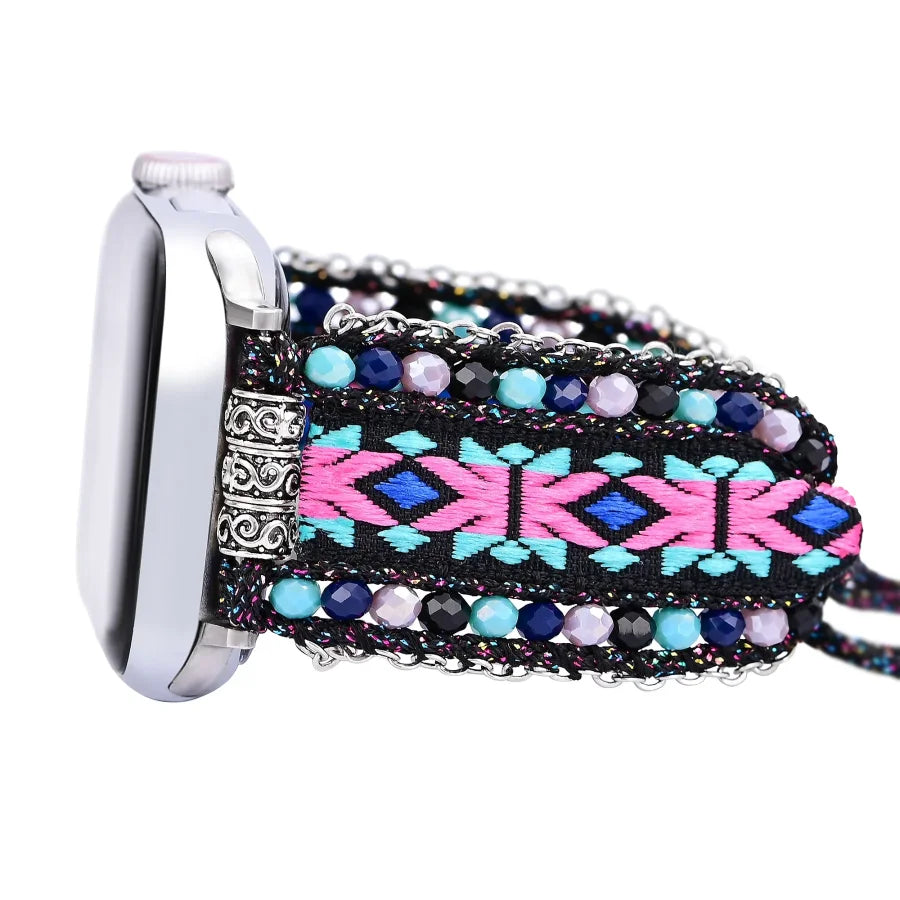 Mystic Night Gemstone Nylon Apple Watch Band