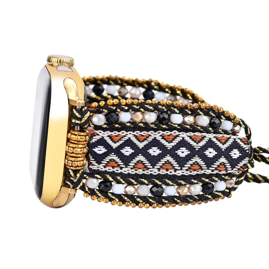 Savanna Noir Tribal Woven Nylon Apple Watch Band