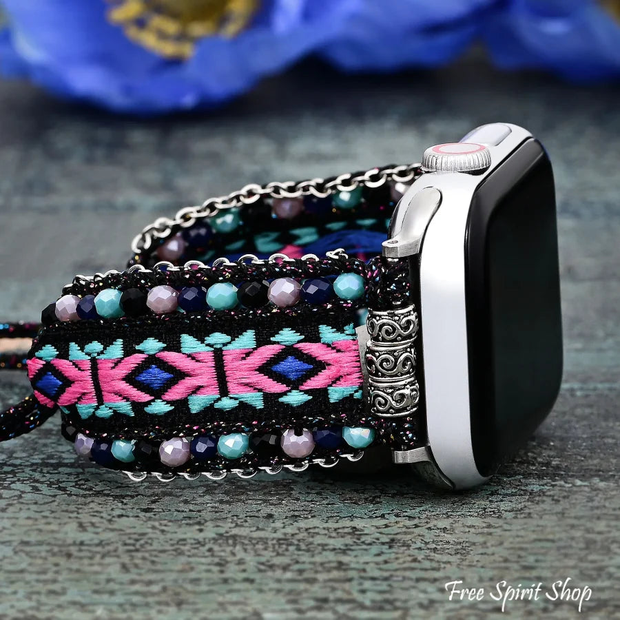 Mystic Night Gemstone Nylon Apple Watch Band