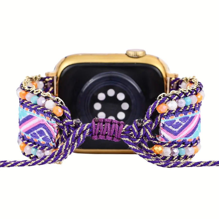Desert Bloom Beaded Nylon Apple Watch Band