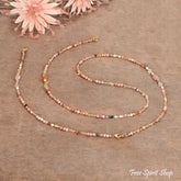 4-in-1 Natural Sunstone Carnelian & Citrine Beaded Chain