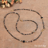 4-in-1 Natural Black Onyx Labradorite & Hematite Beaded Chain