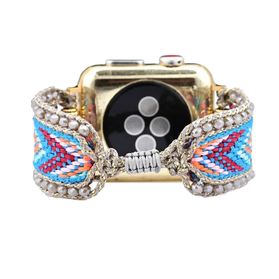 Boho Breeze Beaded Woven Nylon Apple Watch Band