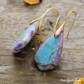 Blue & Purple Jasper Drop Earrings