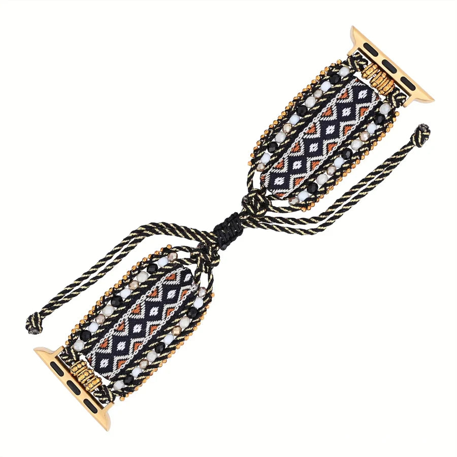 Savanna Noir Tribal Woven Nylon Apple Watch Band