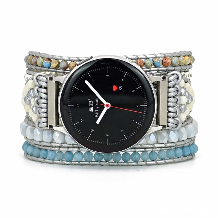 Amazonite & King Jasper Bead Samsung Watch Band - Free Spirit Shop