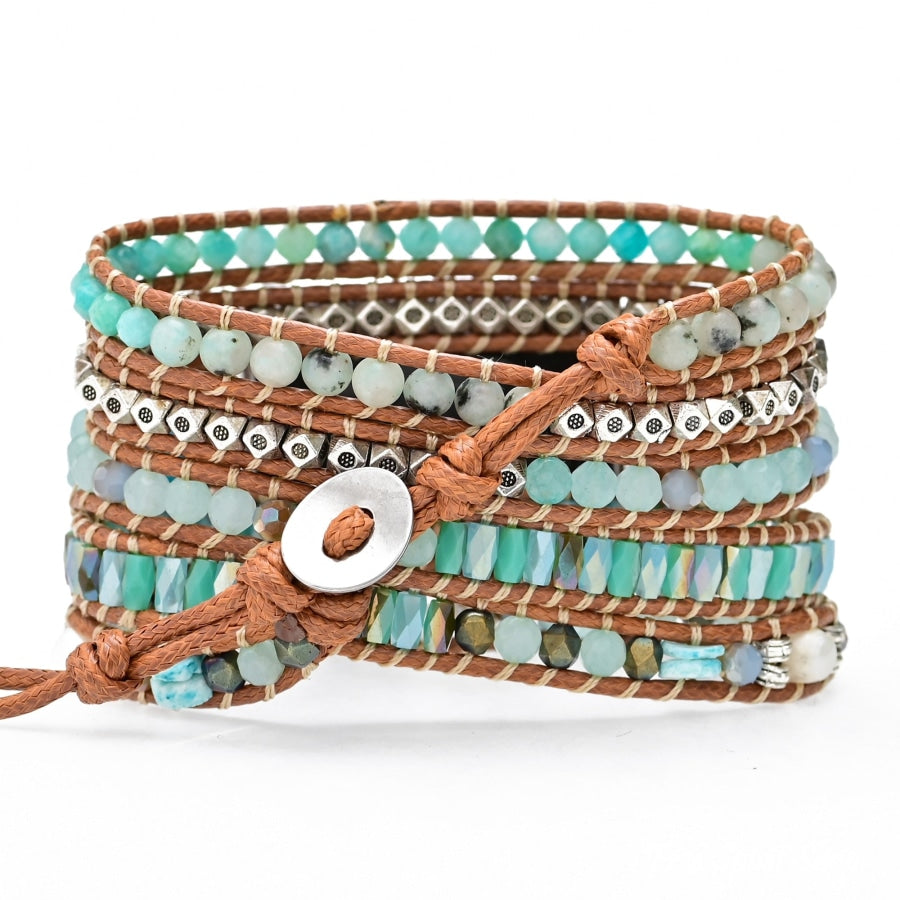 Calming Amazonite & Mixed Beads Apple Watch Band - Free Spirit Shop
