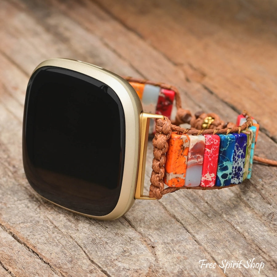 Chakra Gold Jasper Fitbit Watch Band - Free Spirit Shop