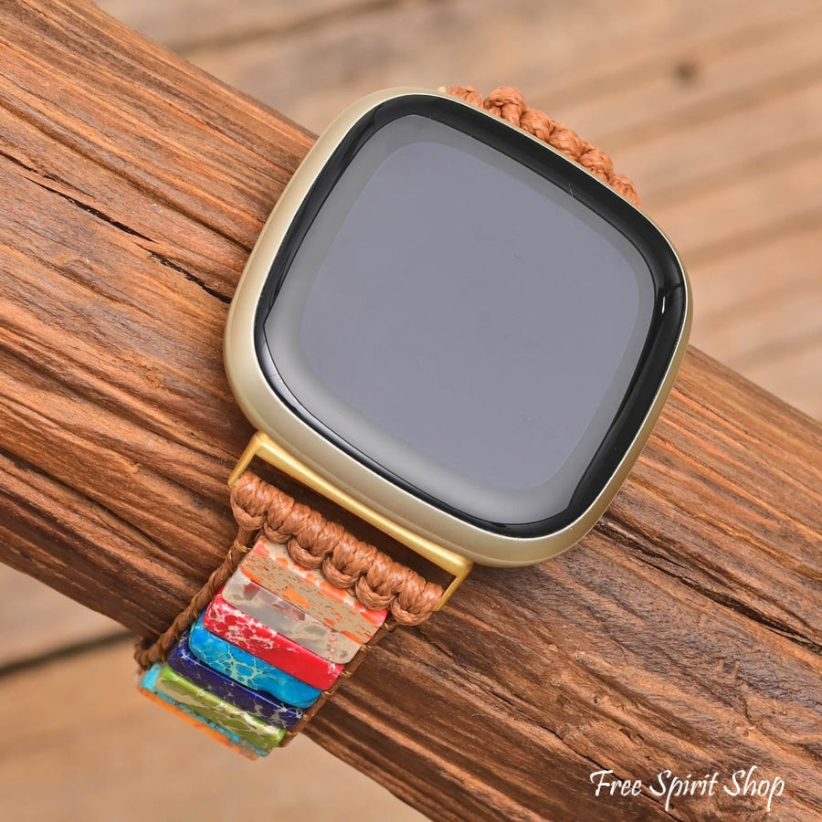 Chakra Gold Jasper Fitbit Watch Band - Free Spirit Shop