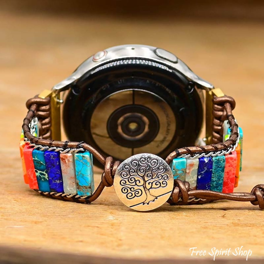 Handmade Chakra Jasper Samsung Watch Band - Free Spirit Shop