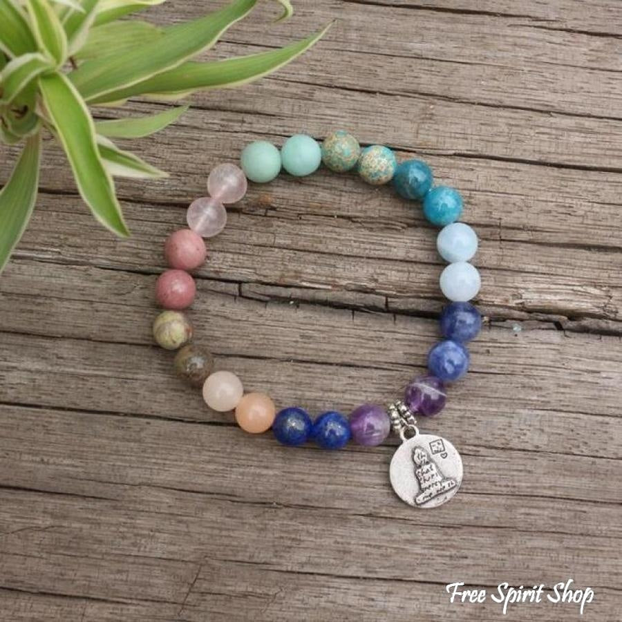 Multi Gemstone Chakra Bead Bracelet - Free Spirit Shop