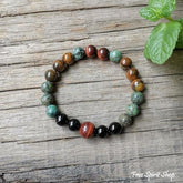 Natural African Turquoise Tiger Eye & Black Onyx Bead Bracelet - Free Spirit Shop