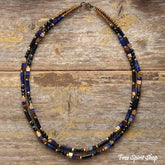Natural Black Onyx & Jasper Bead Choker Necklace - Free Spirit Shop