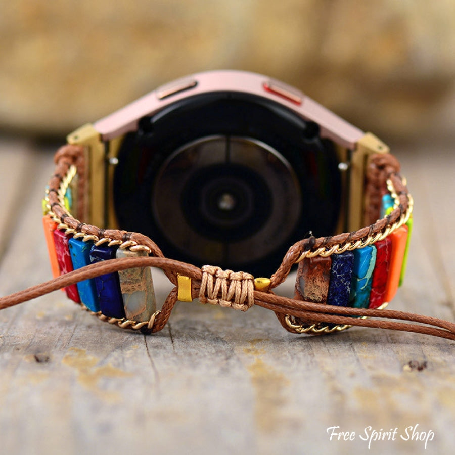 Natural Chakra Jasper Samsung Galaxy 4 Watch Band - Free Spirit Shop