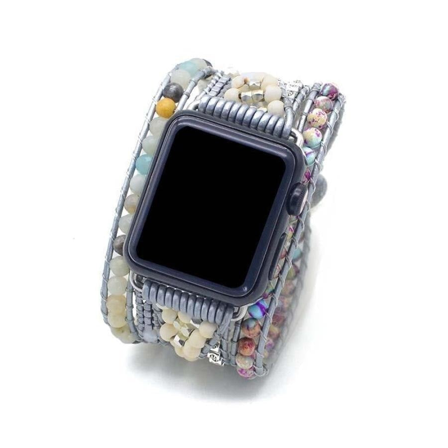 Natural Jasper & Amazonite Apple Watch Band - Free Spirit Shop