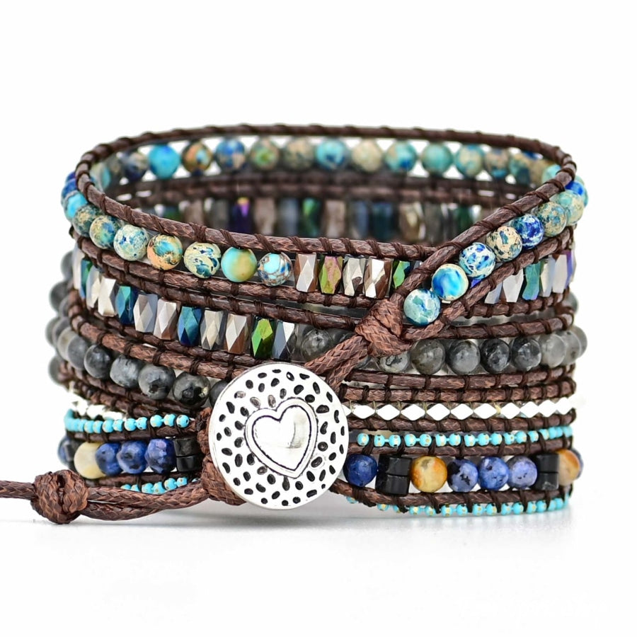 Natural Labradorite & Blue Jasper Samsung Watch Band - Free Spirit Shop