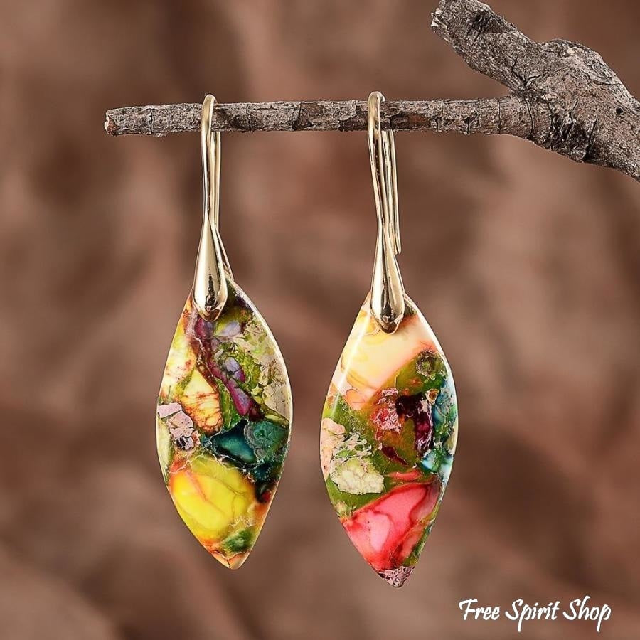 Sunny Imperial Jasper Earrings - Free Spirit Shop