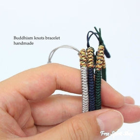 Tibetan Buddhist Handmade Blue Lucky Knots Bracelet - Free Spirit Shop