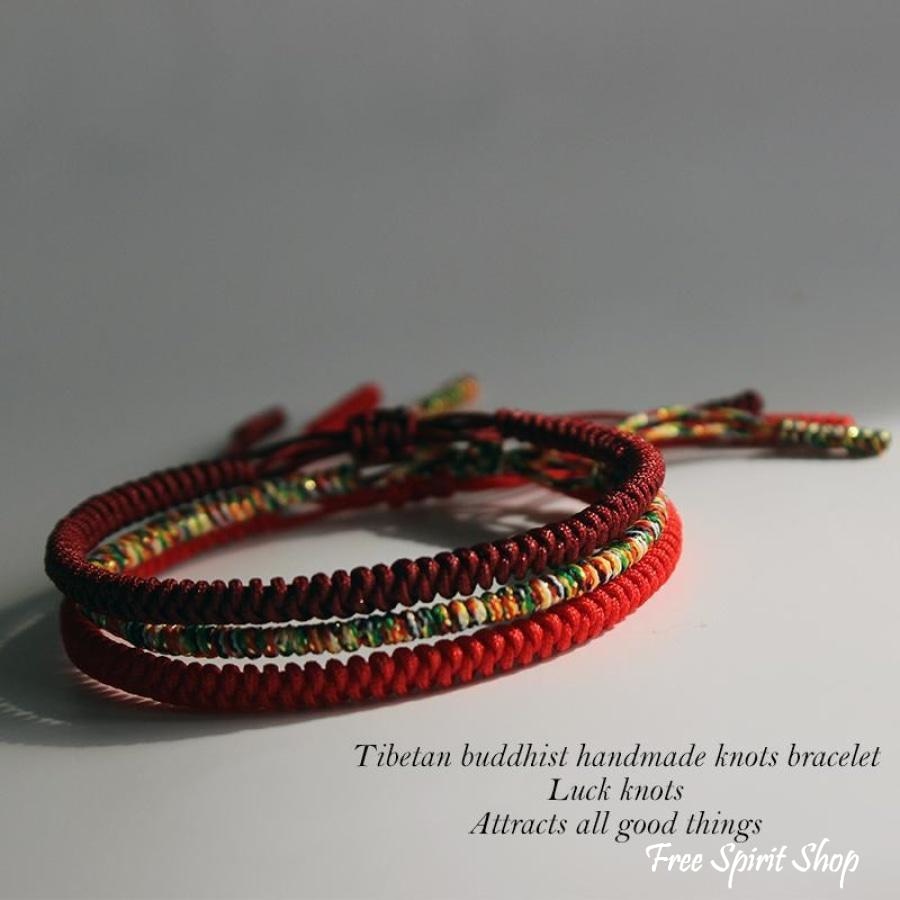 Tibetan Buddhist Handmade Lucky Knots Bracelet - Free Spirit Shop