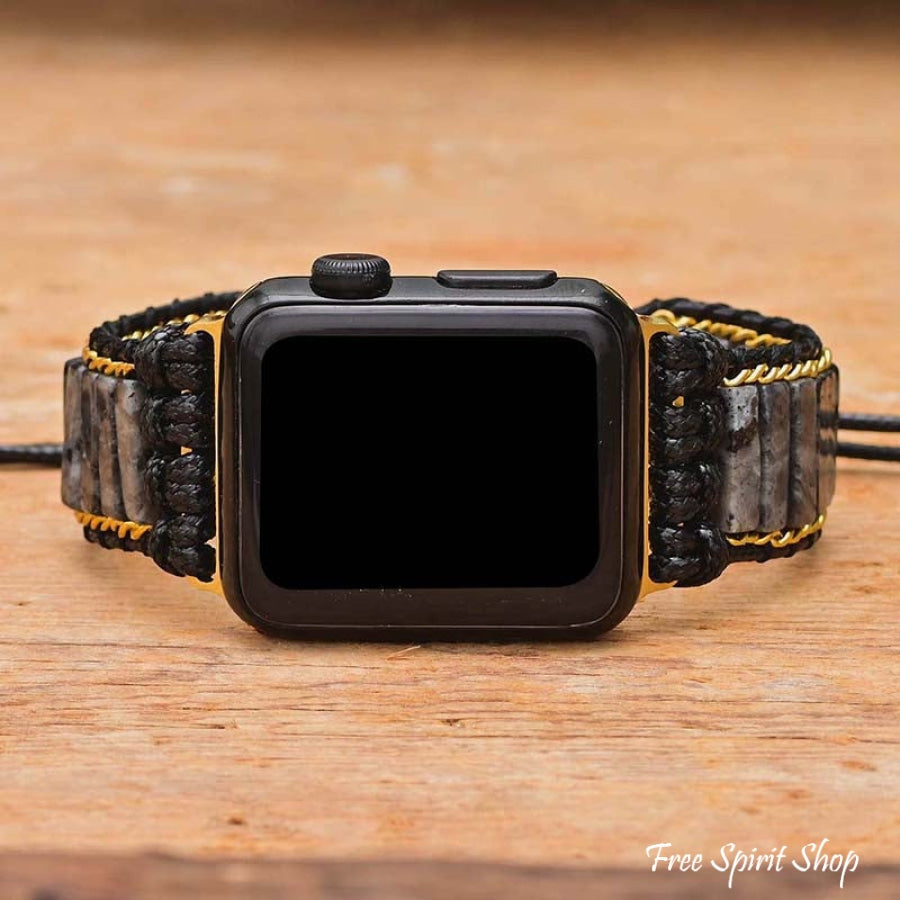 Black Labradorite Tube Apple Watch Band - Free Spirit Shop