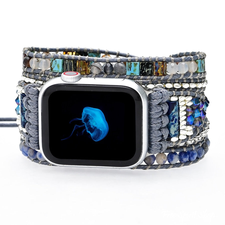 Blue Sodalite & Mixed Beads Apple Watch Band - Free Spirit Shop