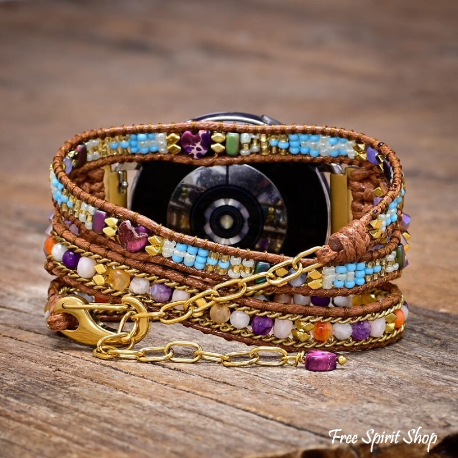 Bohemian Google Pixel Watch Band With Miyuki Beads - Free Spirit Shop
