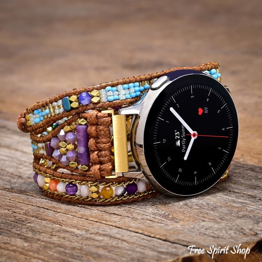 Bohemian Google Pixel Watch Band With Miyuki Beads - Free Spirit Shop