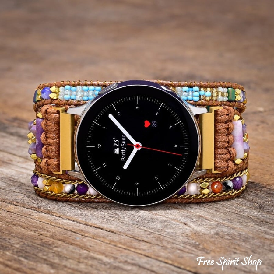 Bohemian Google Pixel Watch Band With Miyuki Beads - Free Spirit Shop