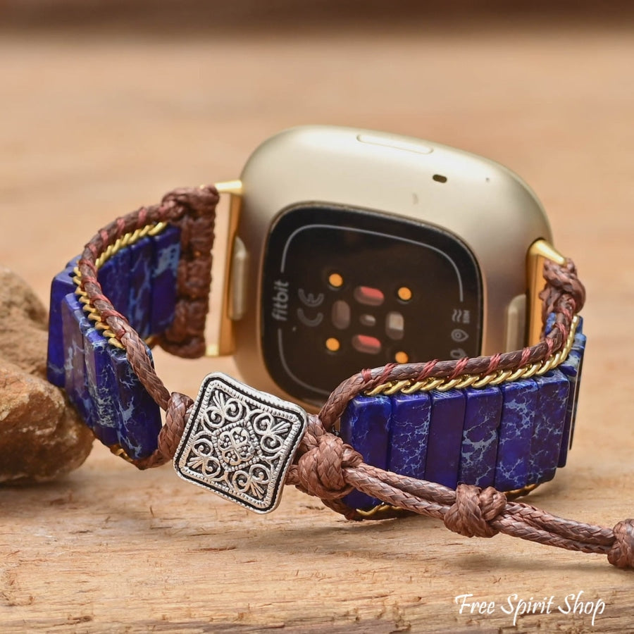 Dark Blue Jasper Fitbit Watch Band - Free Spirit Shop