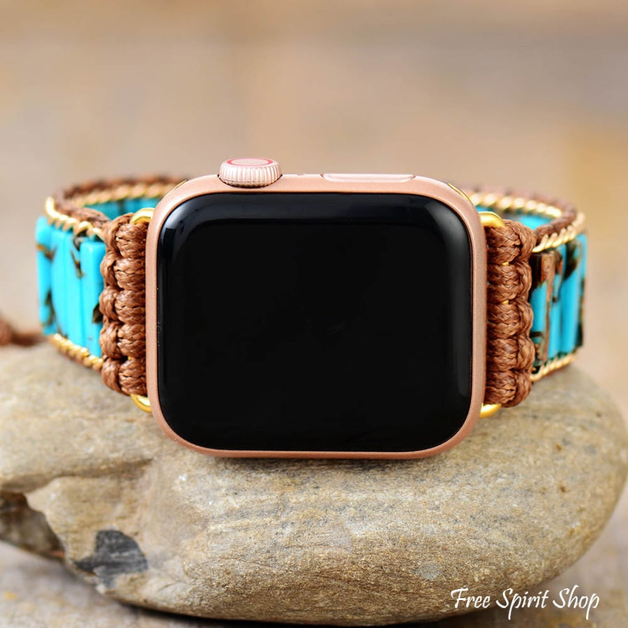 Handmade Turquoise Jasper Apple Watch Band - Free Spirit Shop